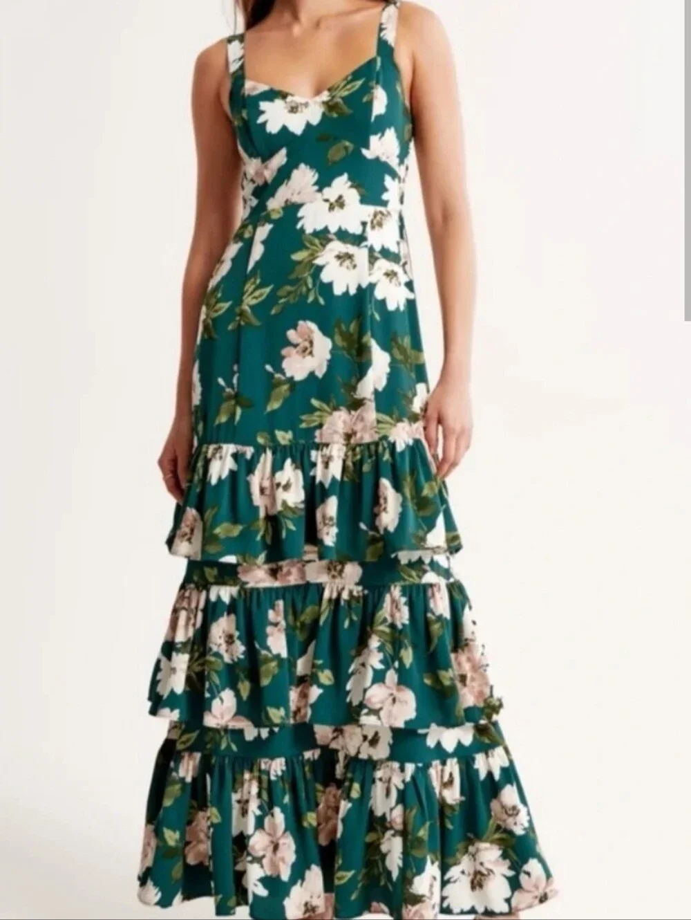 Abercrombie & Fitch Floral Tiered Maxi Dress